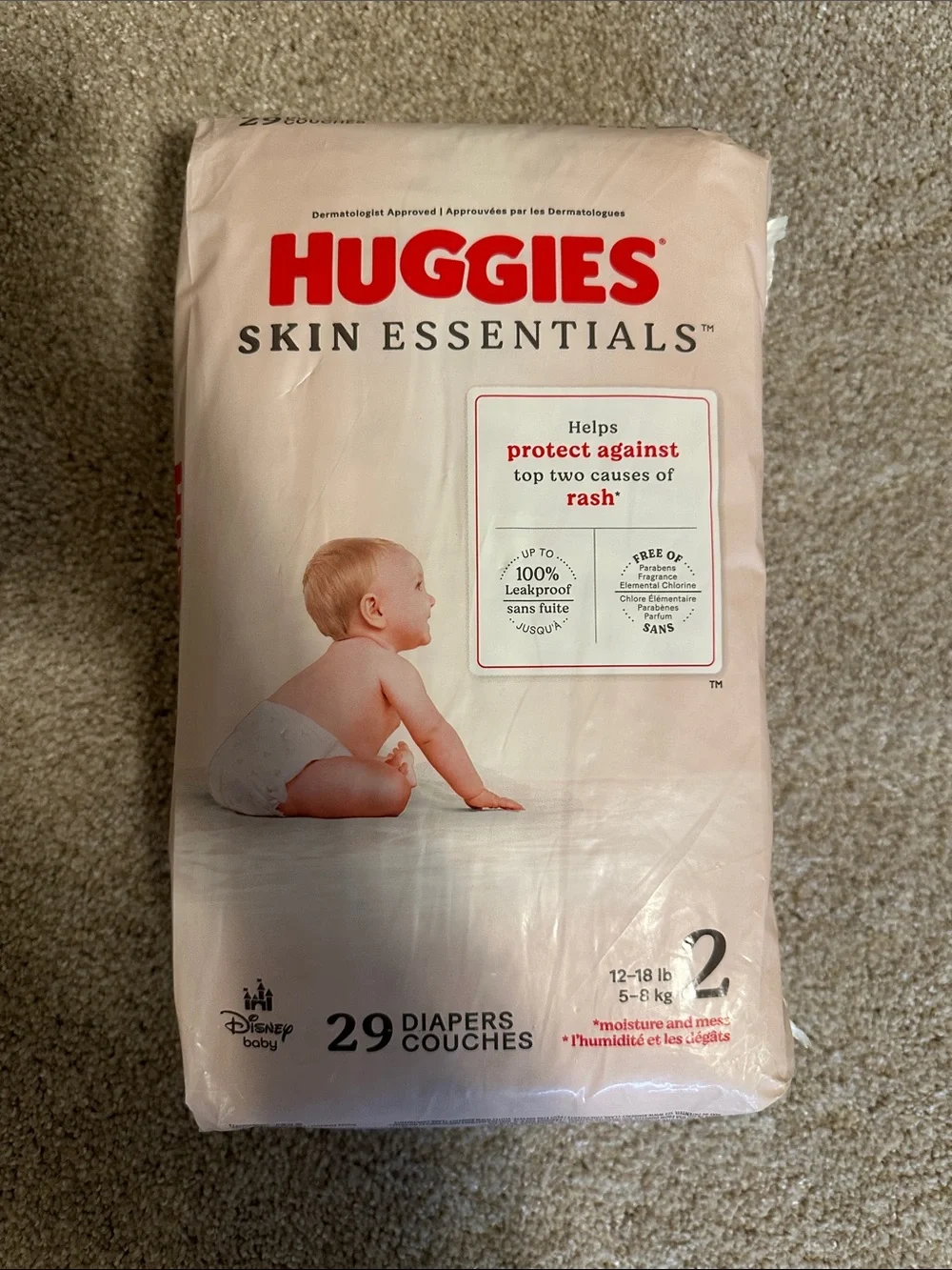 Huggies Skin Essentials Size 2 Baby Diapers - (29 Count)